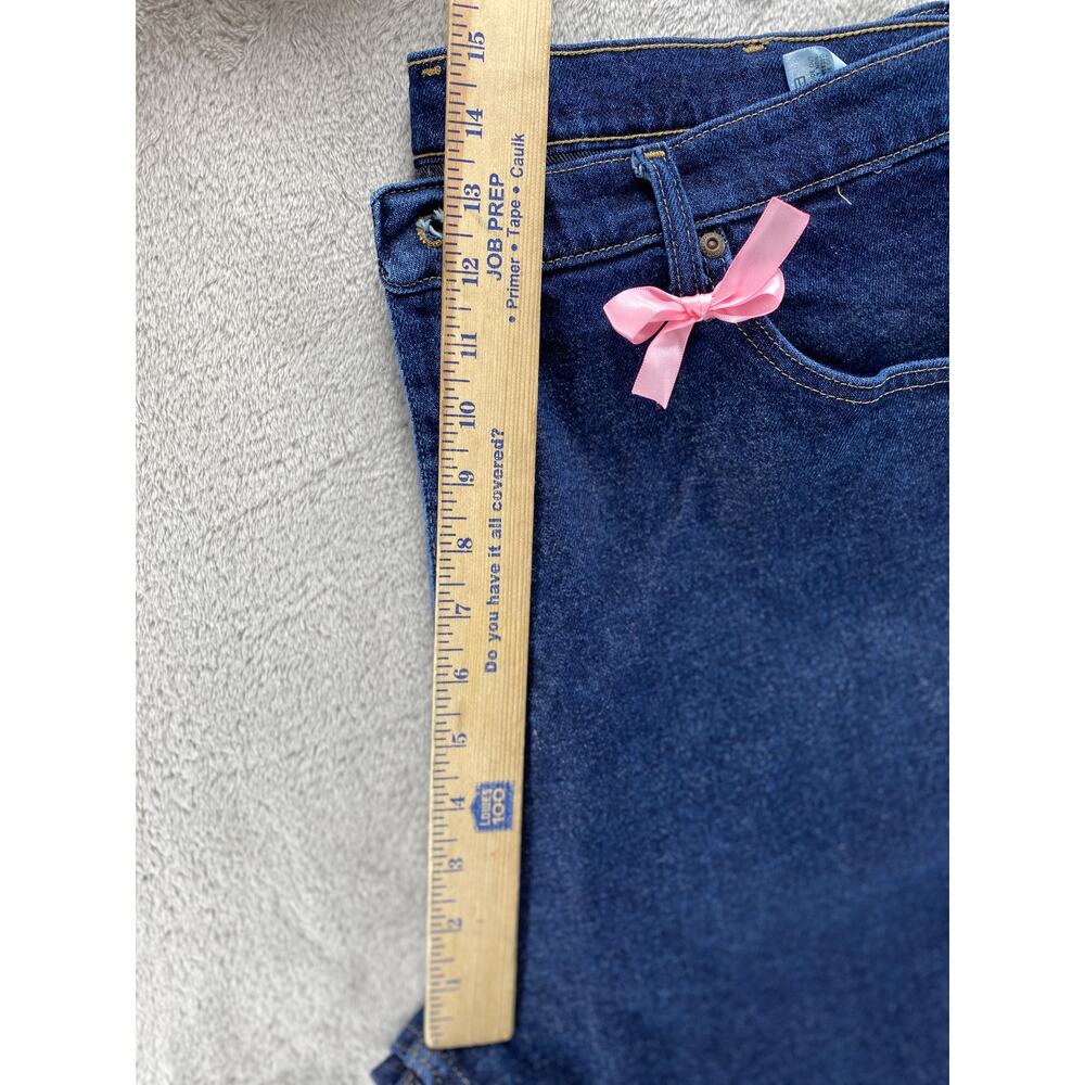 Custom Coquette Bow Denim Shorts 🎀 Fairy Kei Lace Wrangler 38 - Picture 7 of 9